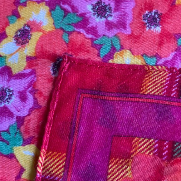 Vintage Ungaro Paris Cotton Handkerchief Scarf – Floral Print - Picture 10 of 10